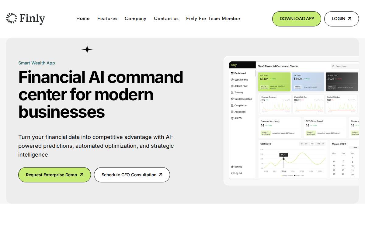 Finly website preview