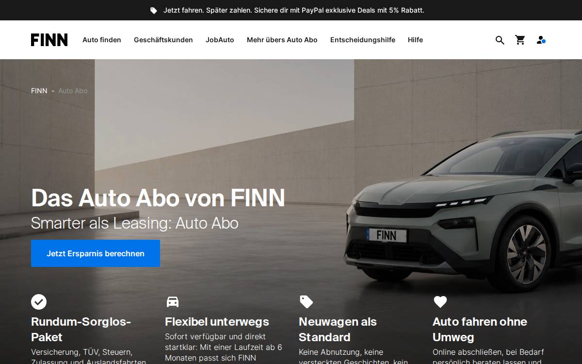 Finn website preview
