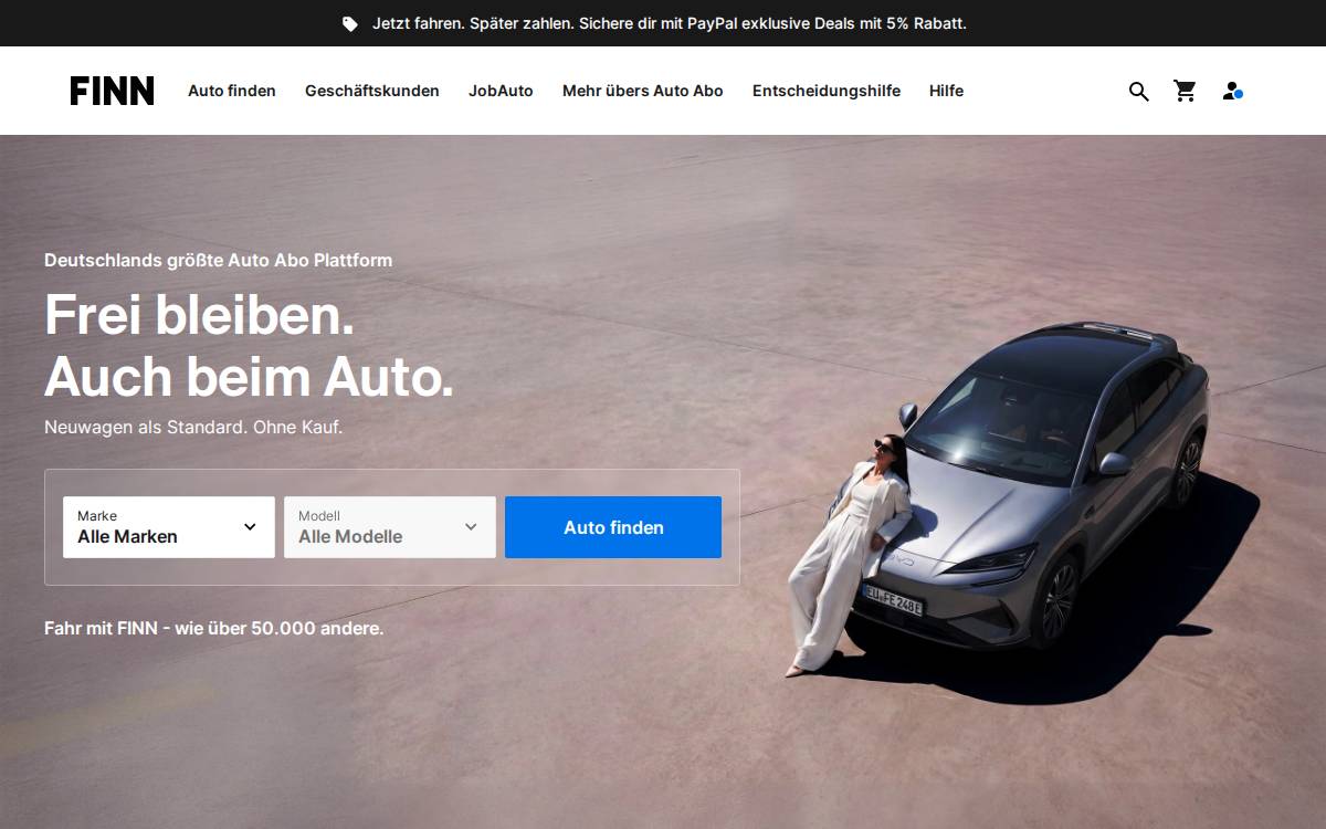 FINN Munich, Germany website preview