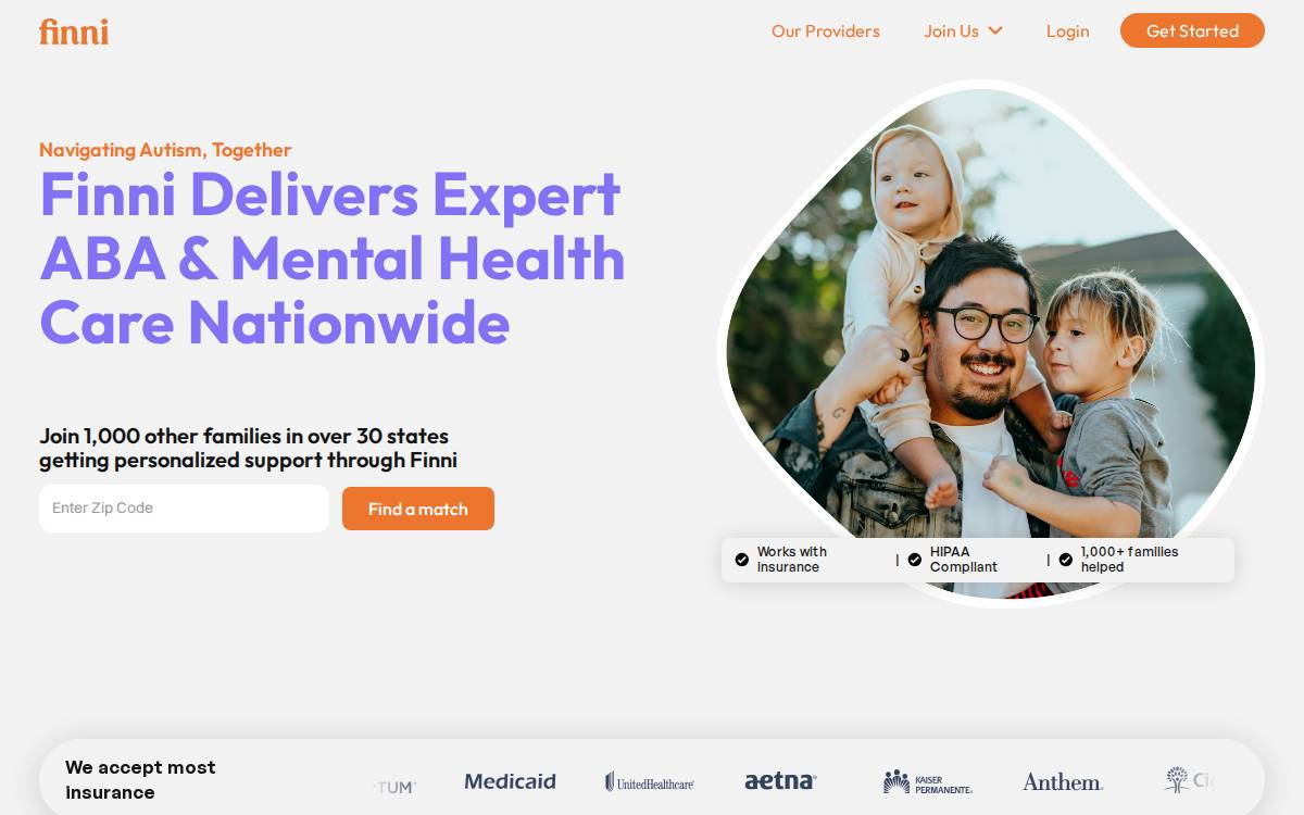 Finni Health website preview