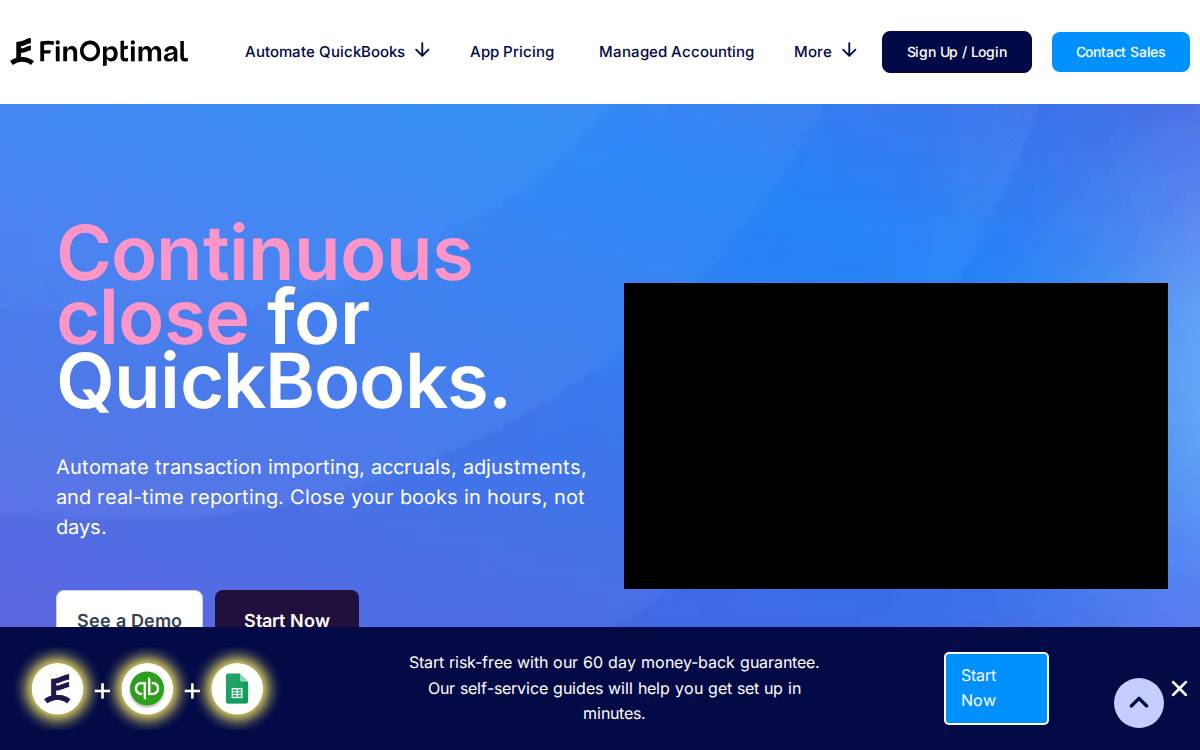 Finoptimal website preview
