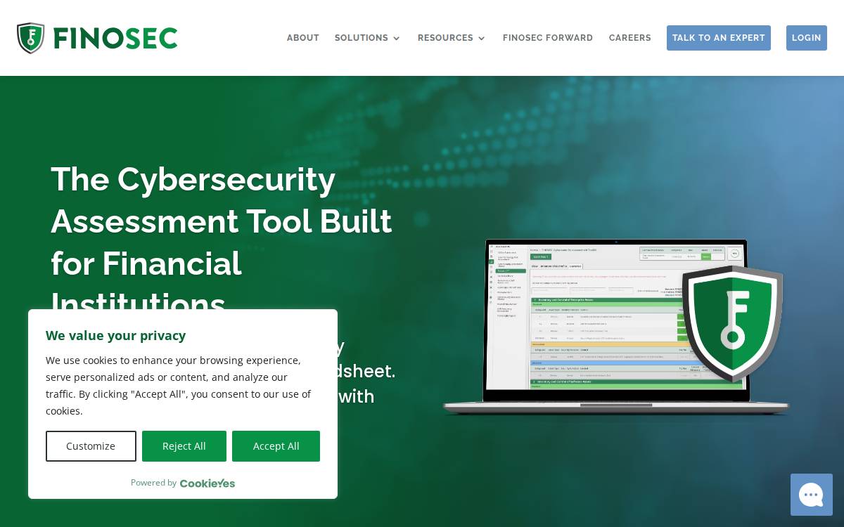 Finosec website preview