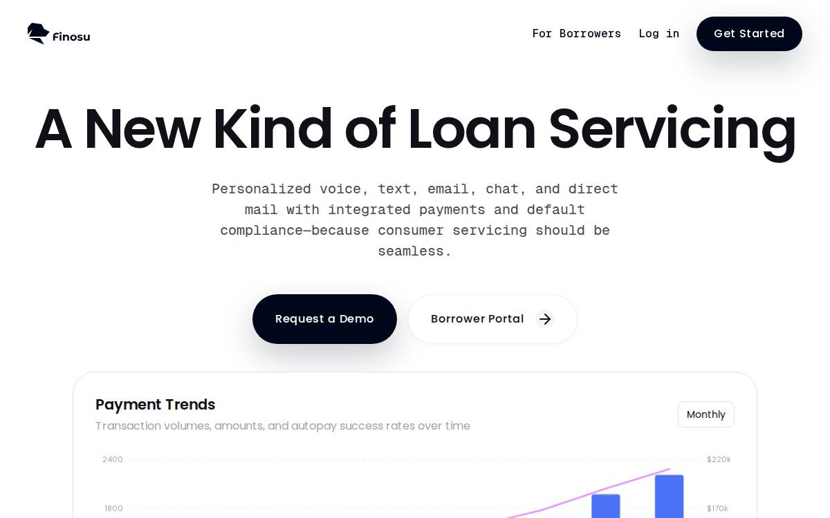 Finosu website preview