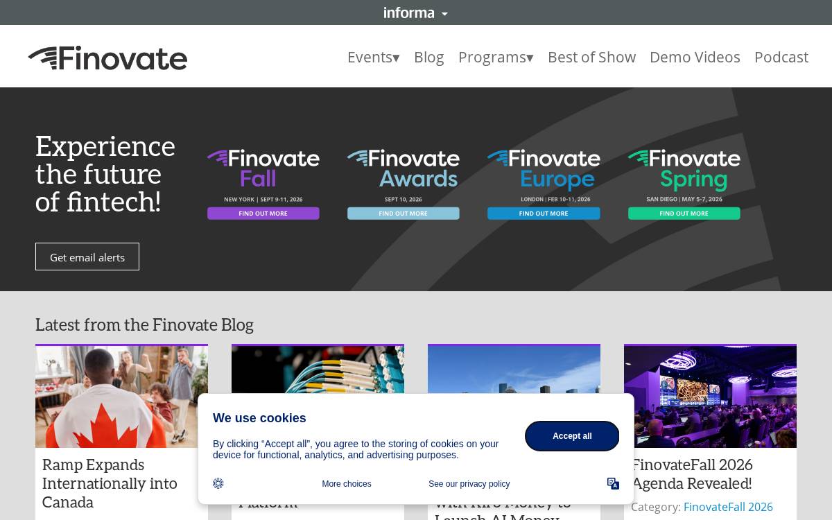 Finovate website preview