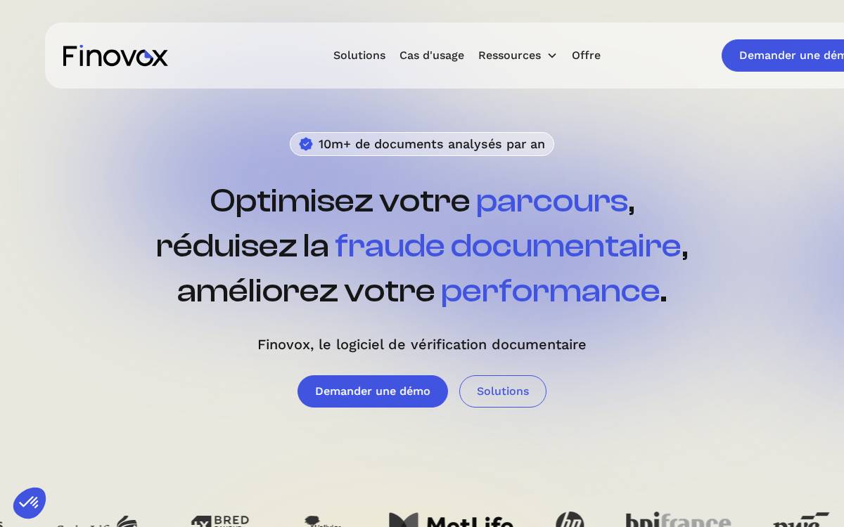 Finovox website preview