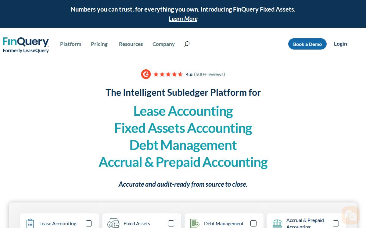 Finquery website preview