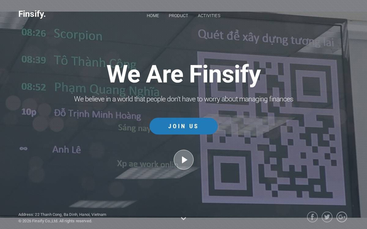 Finsify website preview