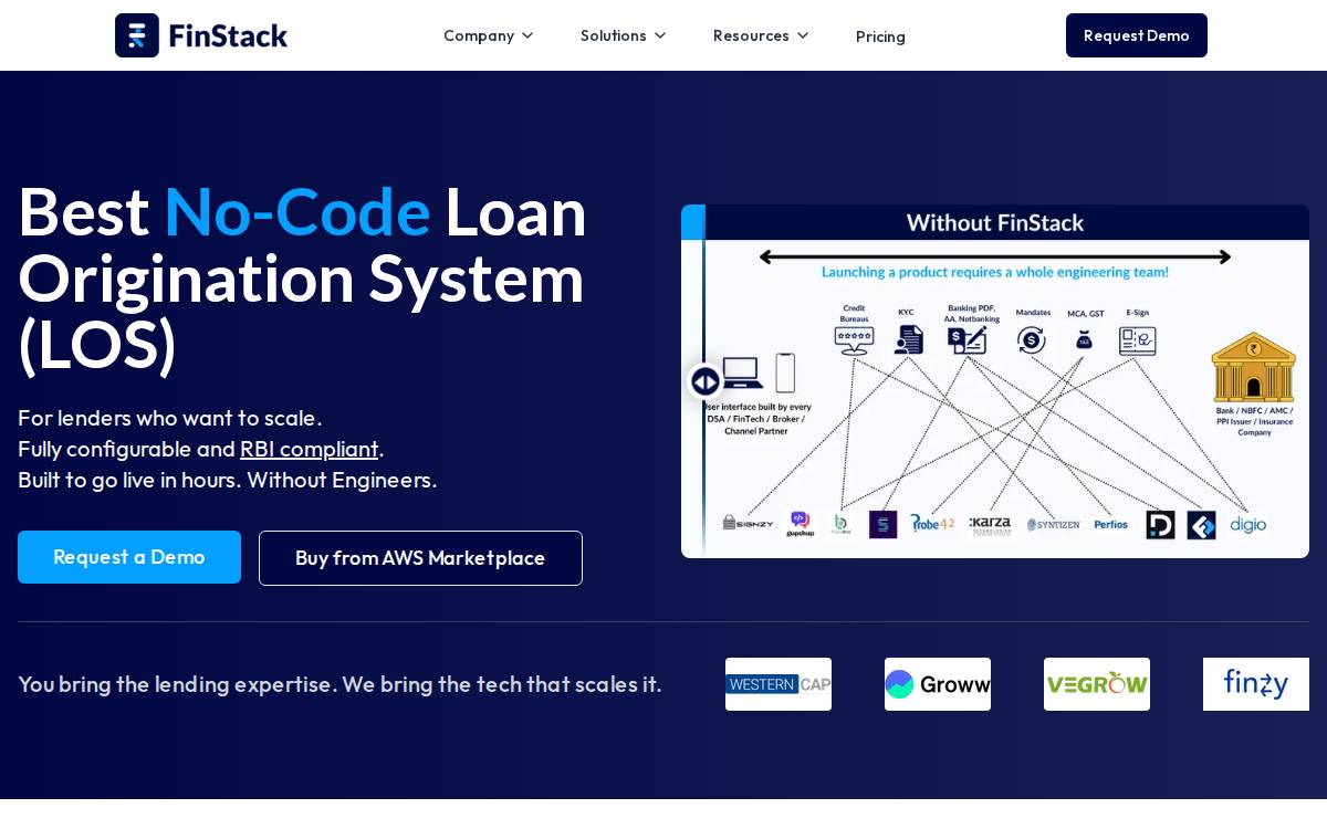 Finstack website preview