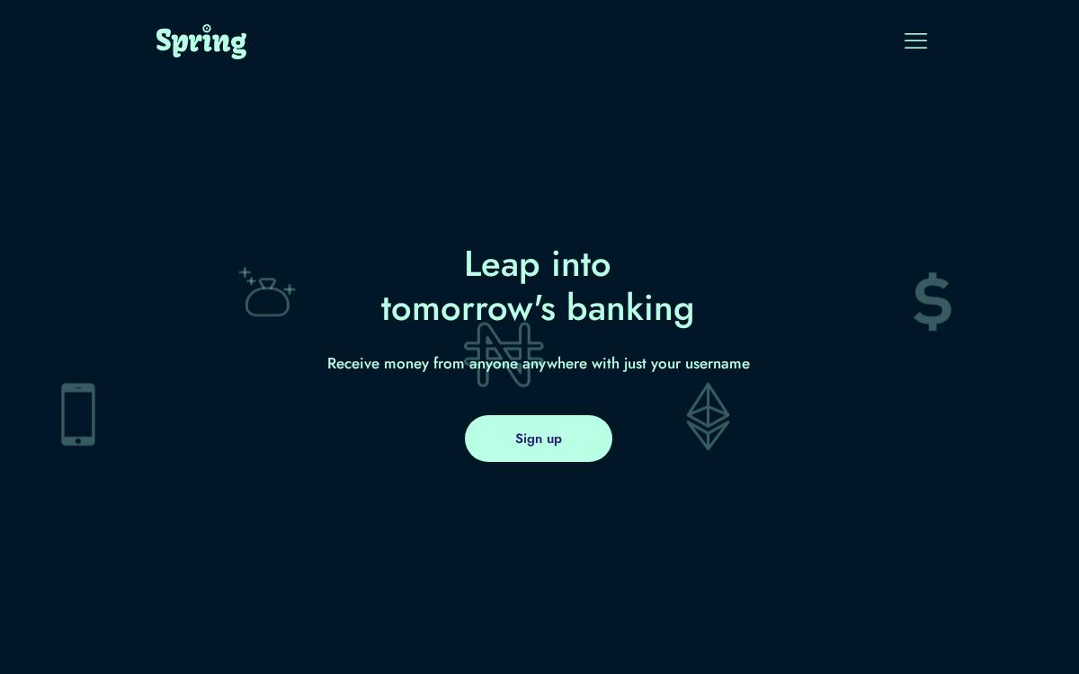 Fintech B2C Neobank Nigeria website preview
