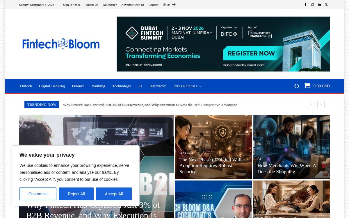 Fintechbloom website preview