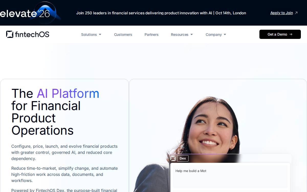 Fintech OS website preview
