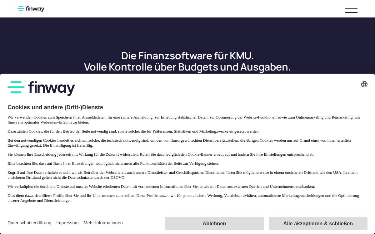 finway website preview