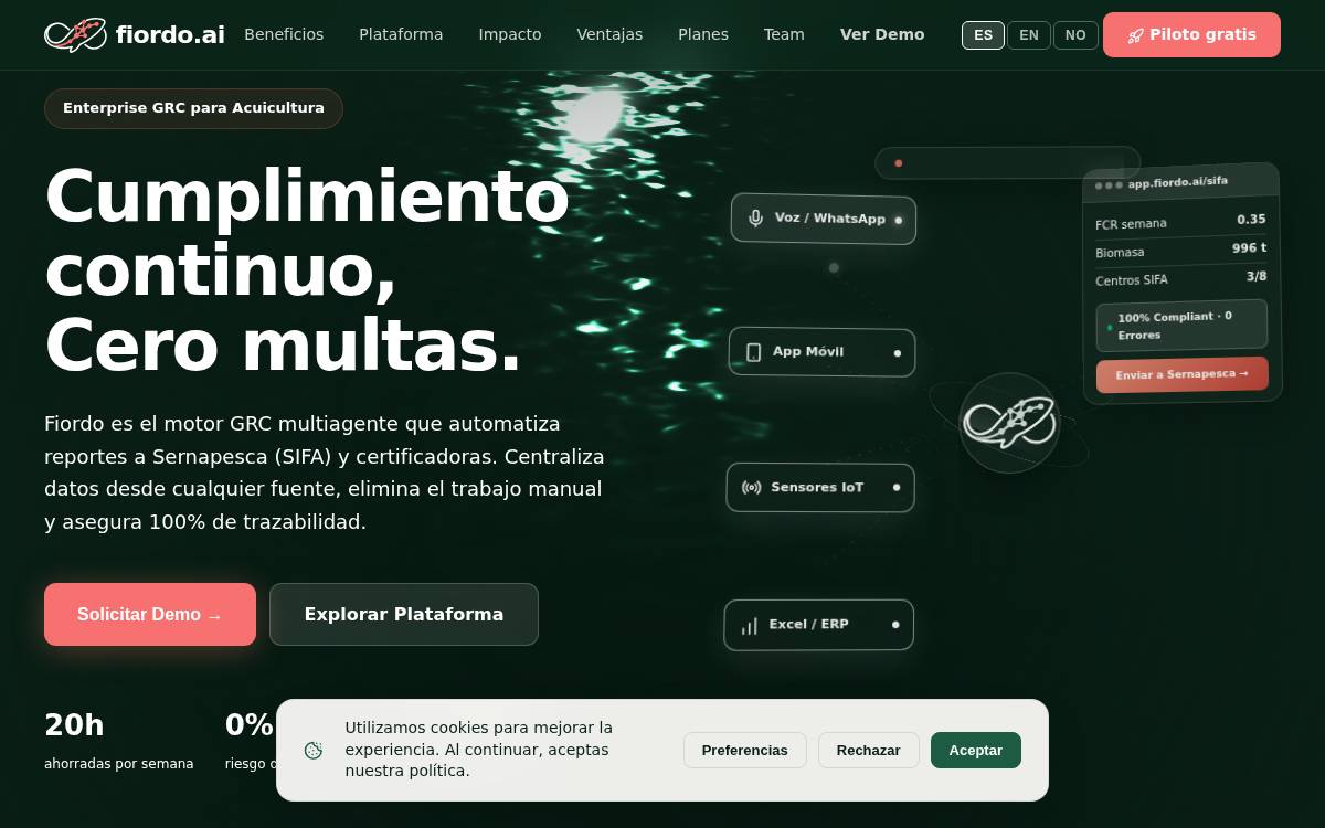 Fiordo website preview
