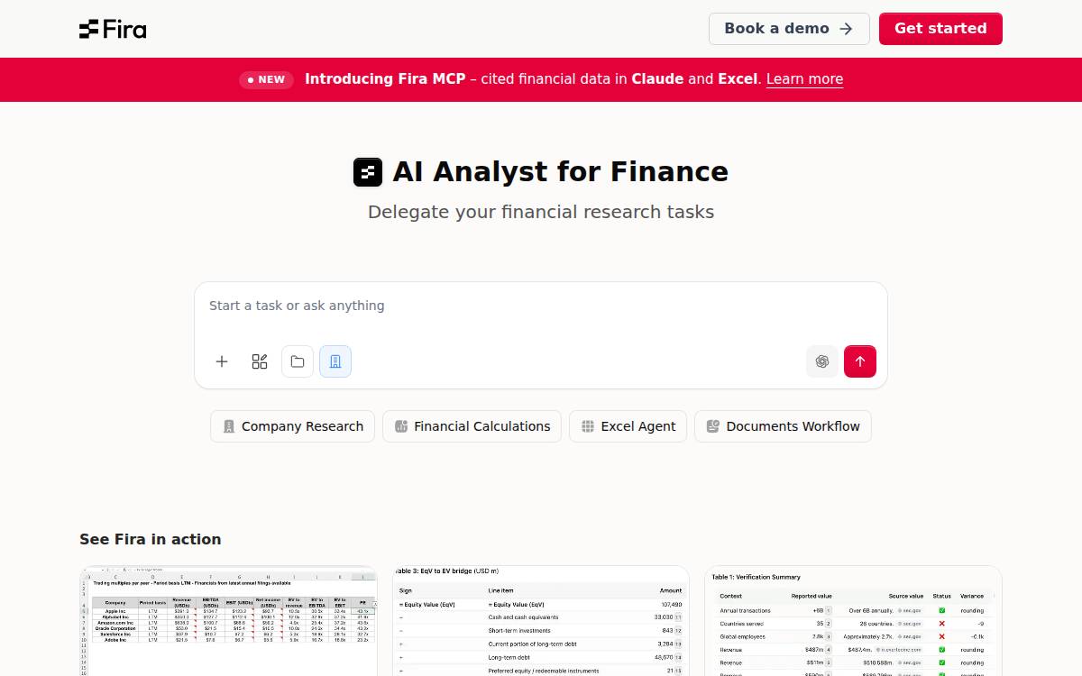 Fira website preview