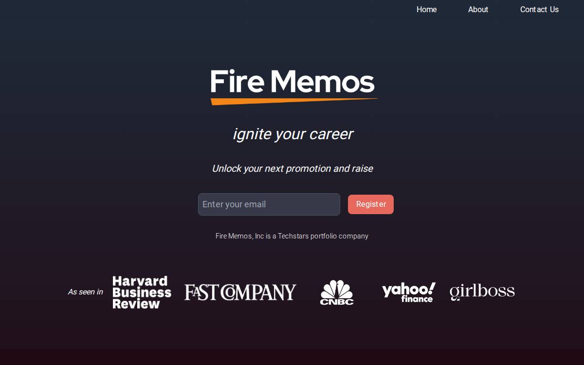Fire Memos website preview
