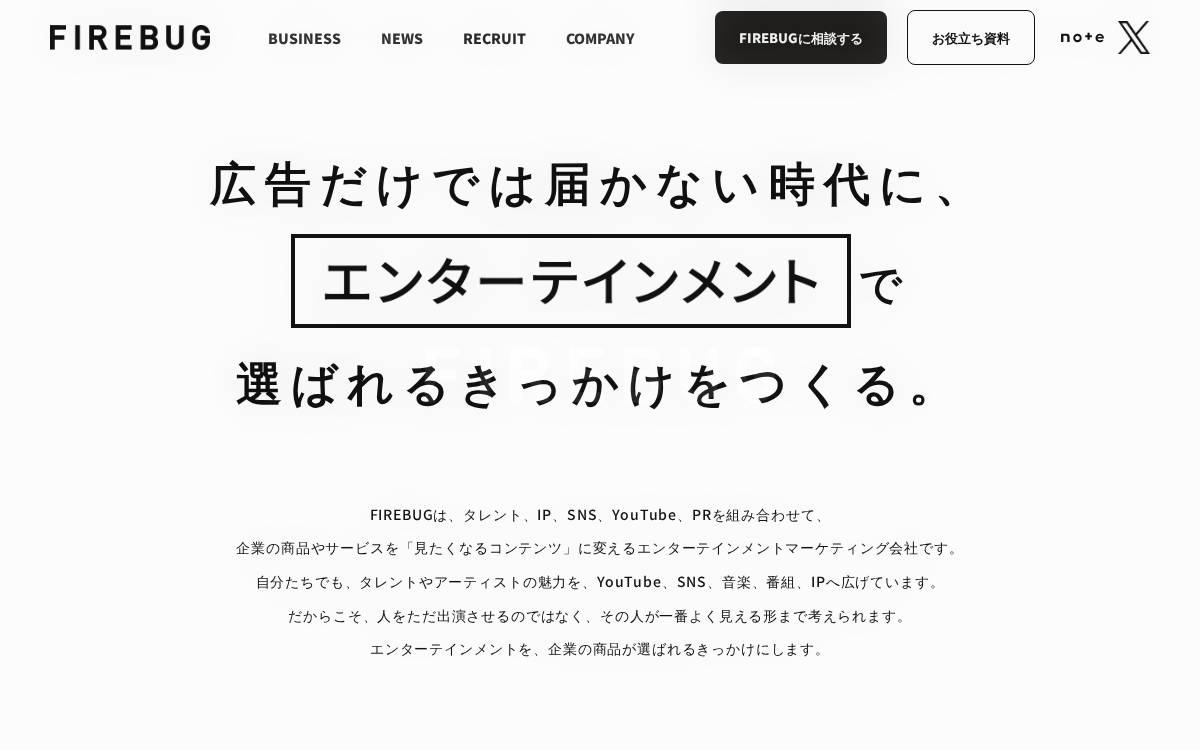 FIREBUG website preview