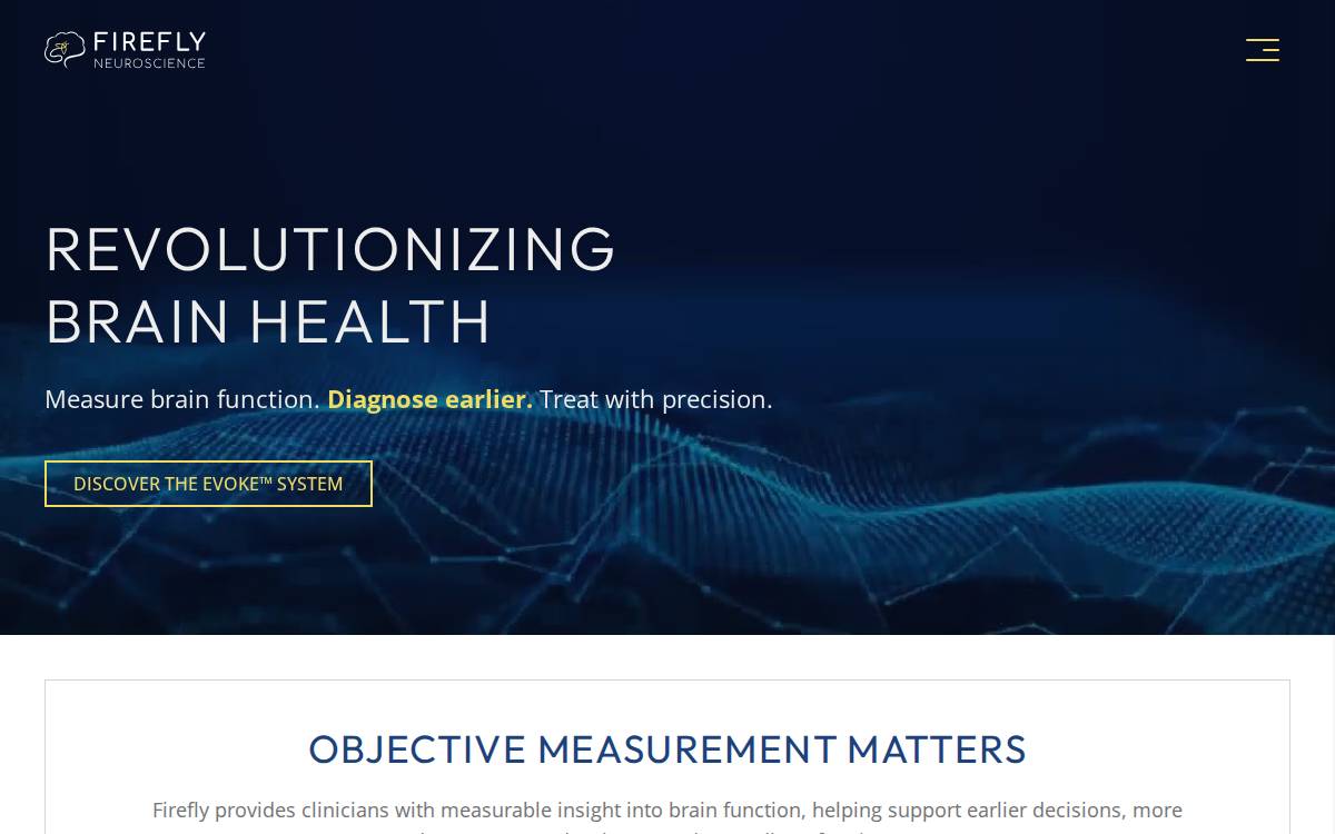Firefly Neuroscience website preview