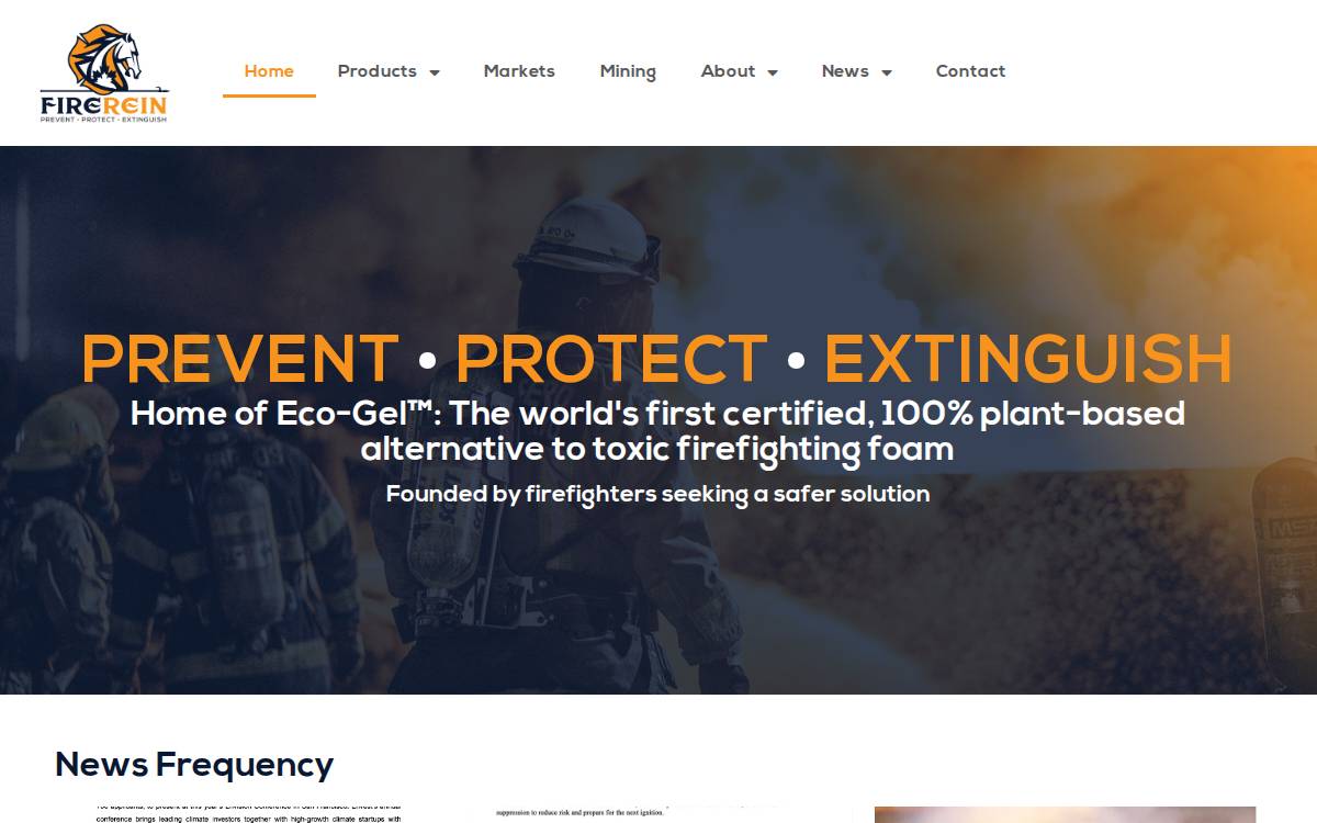 firerein website preview