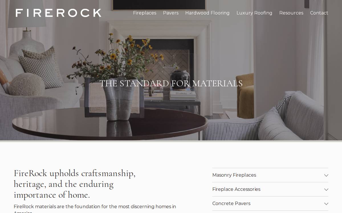 Firerock website preview
