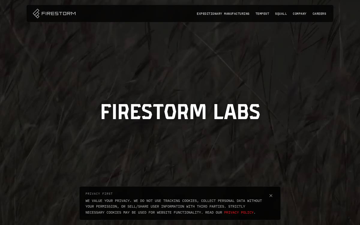 Firestorm website preview