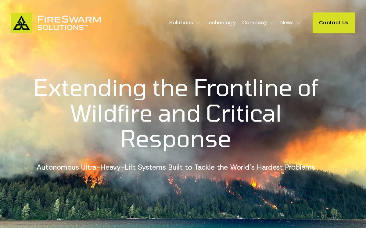 FireSwarm website preview