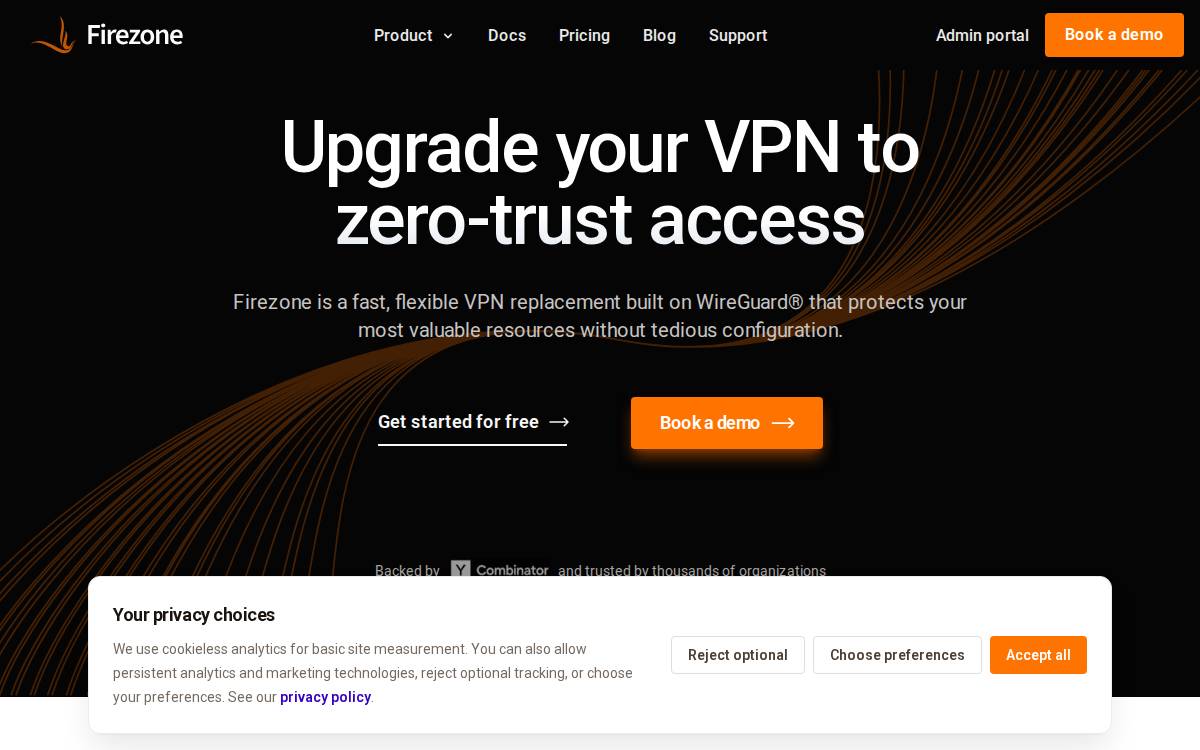 Firezone website preview