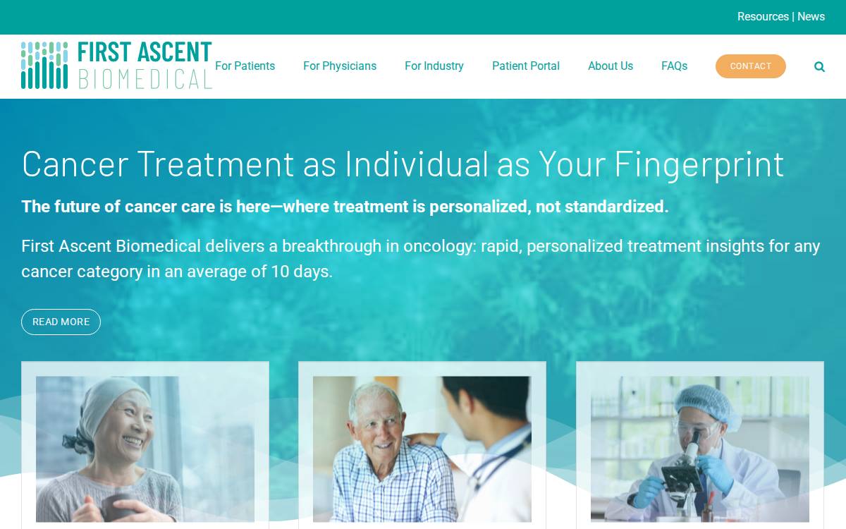 First Ascent Biomedical website preview