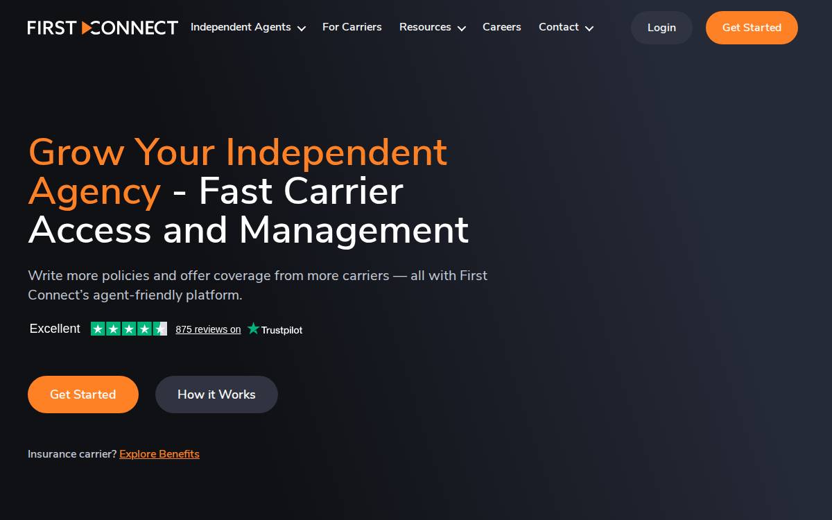First Connect website preview