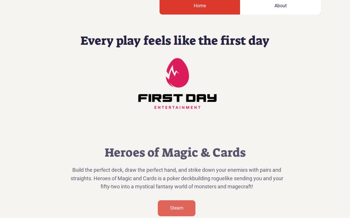 First Day Entertainment website preview