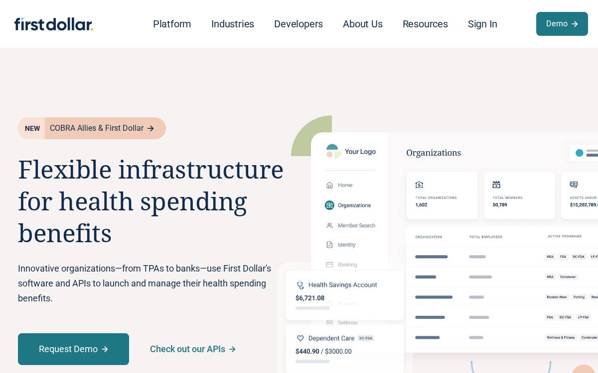 First Dollar website preview