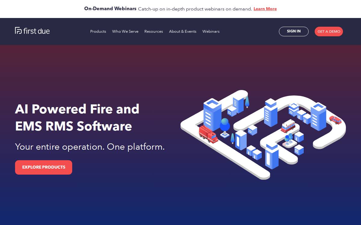 First Due website preview