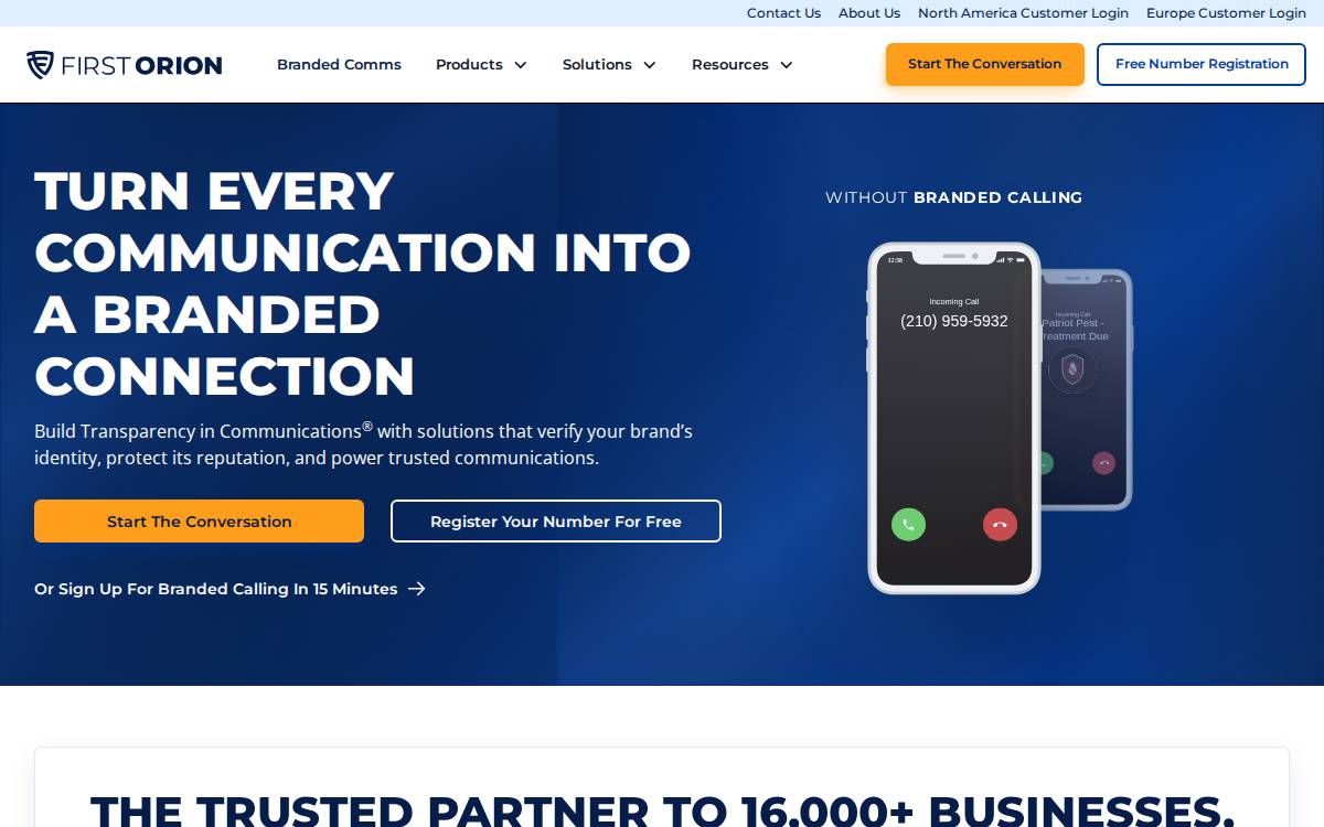 First Orion website preview