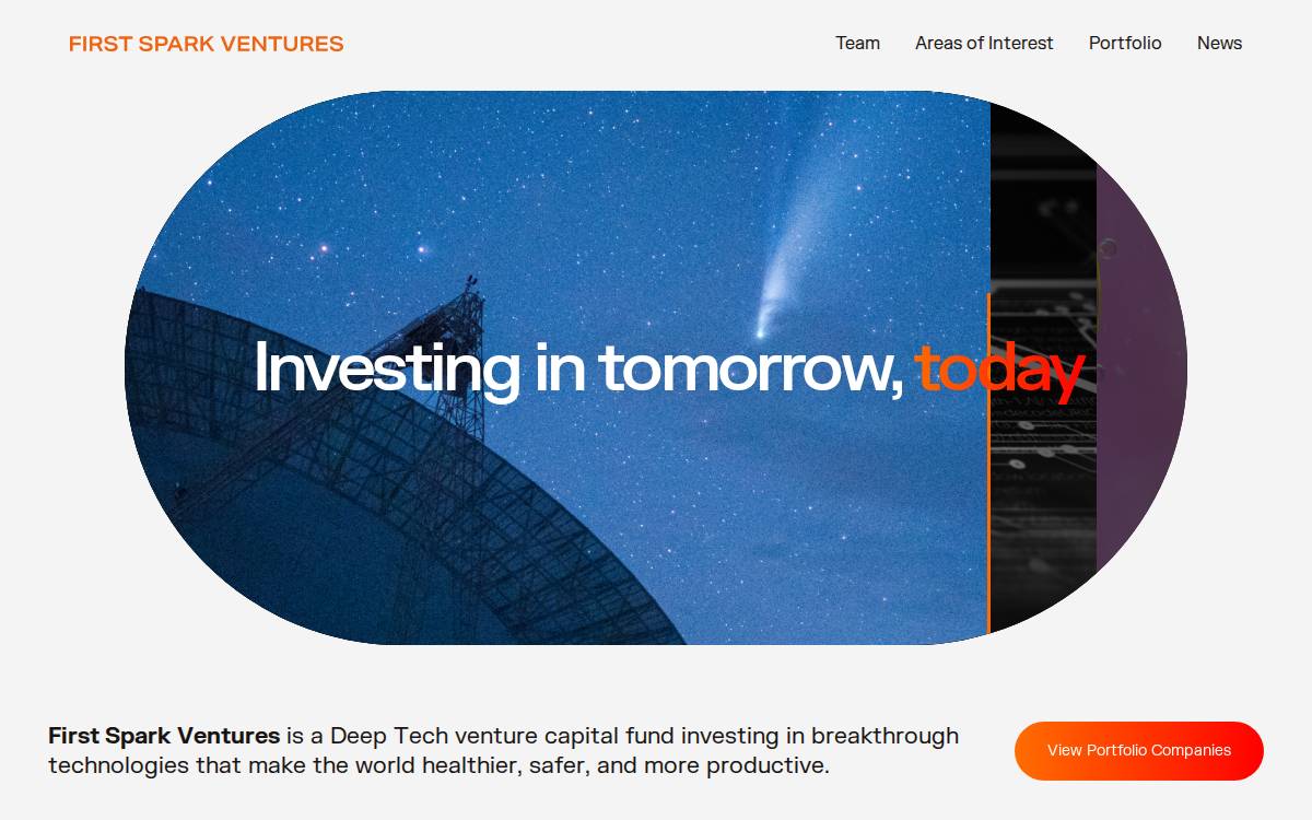 First Spark Ventures website preview