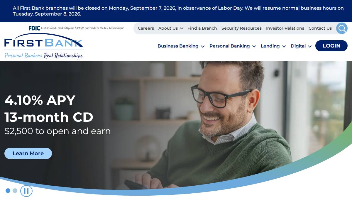 Firstbanknj website preview