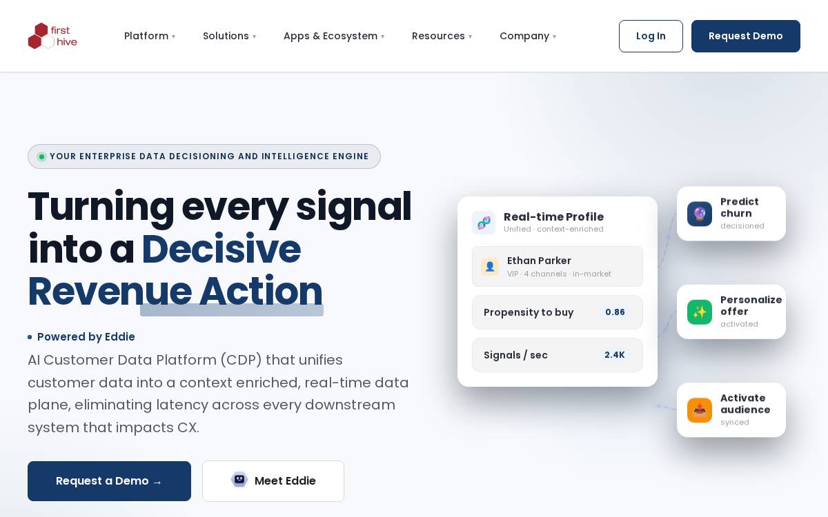 FirstHive website preview