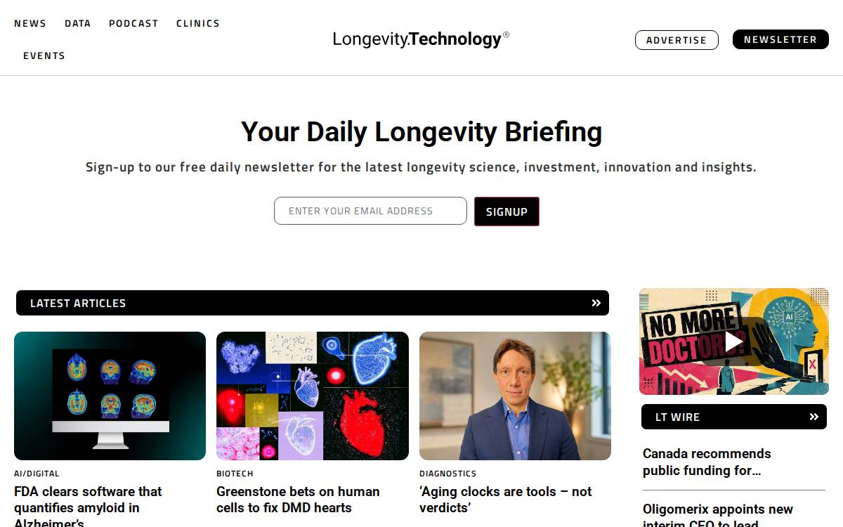 First Longevity website preview