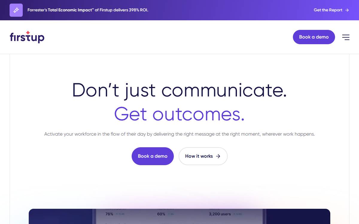 Firstup Inc. website preview