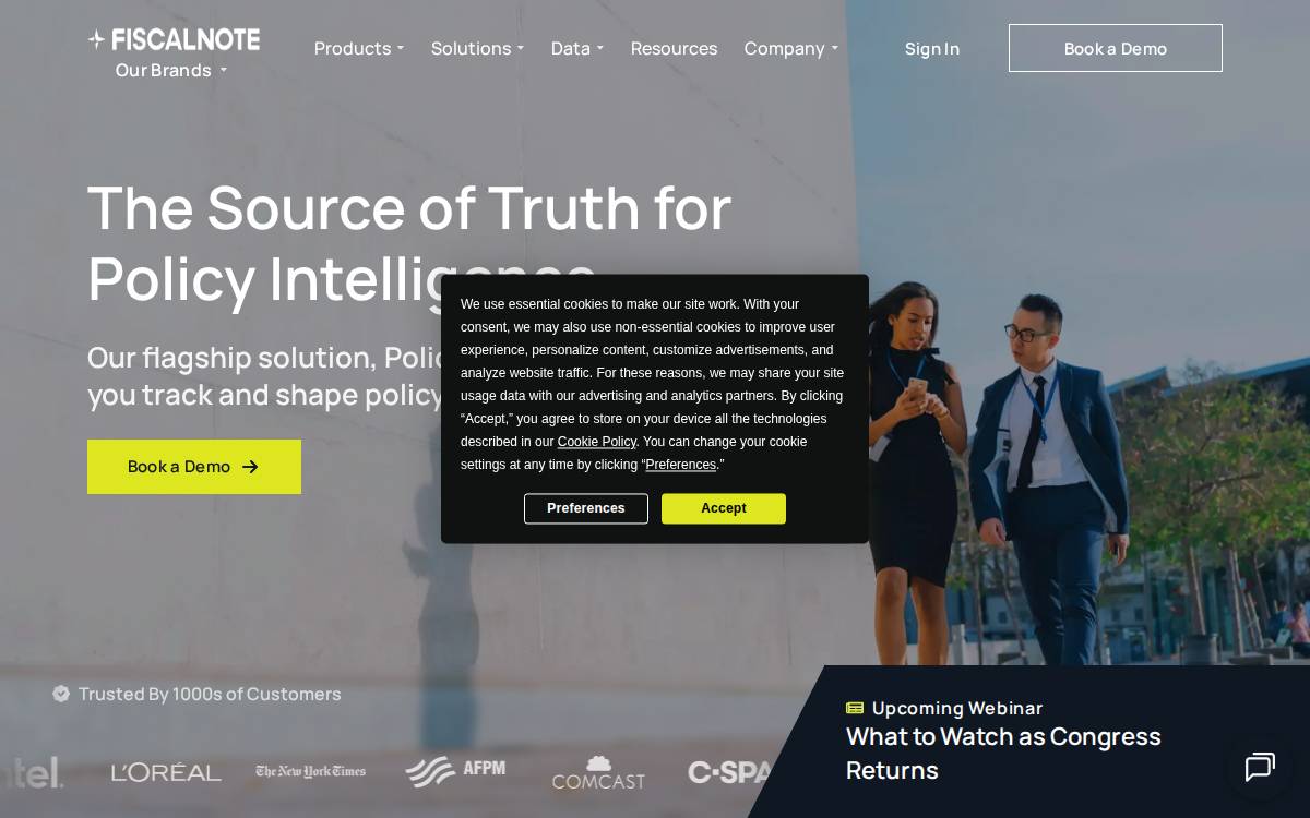 Fiscalnote website preview