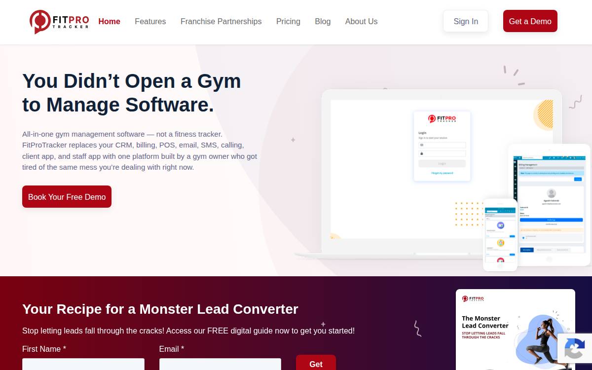 Fit Pro Tracker website preview