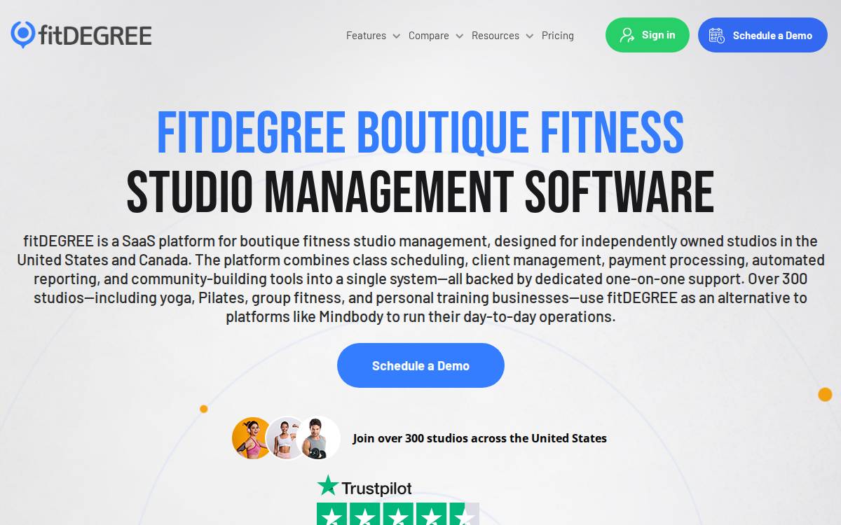 fitDEGREE website preview