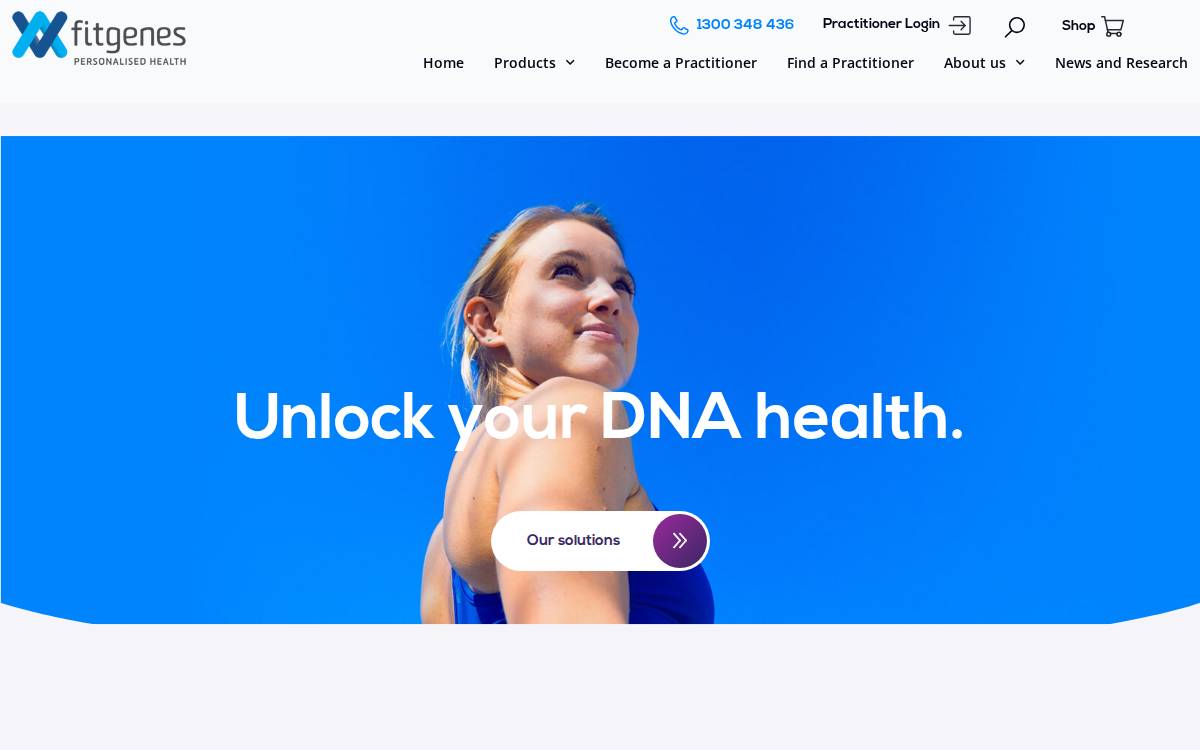 Fitgenes website preview
