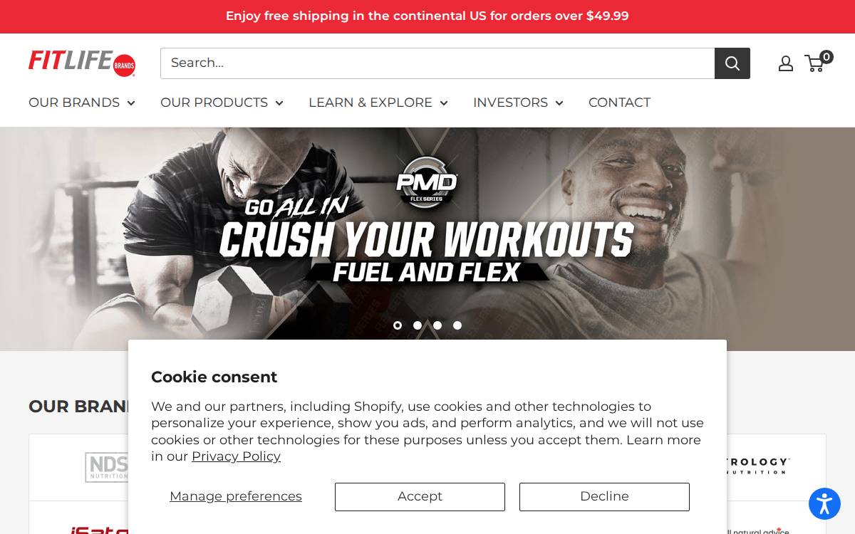 Fitlife Brands website preview