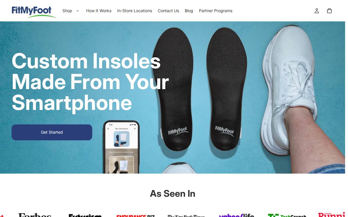 Fitmyfoot website preview
