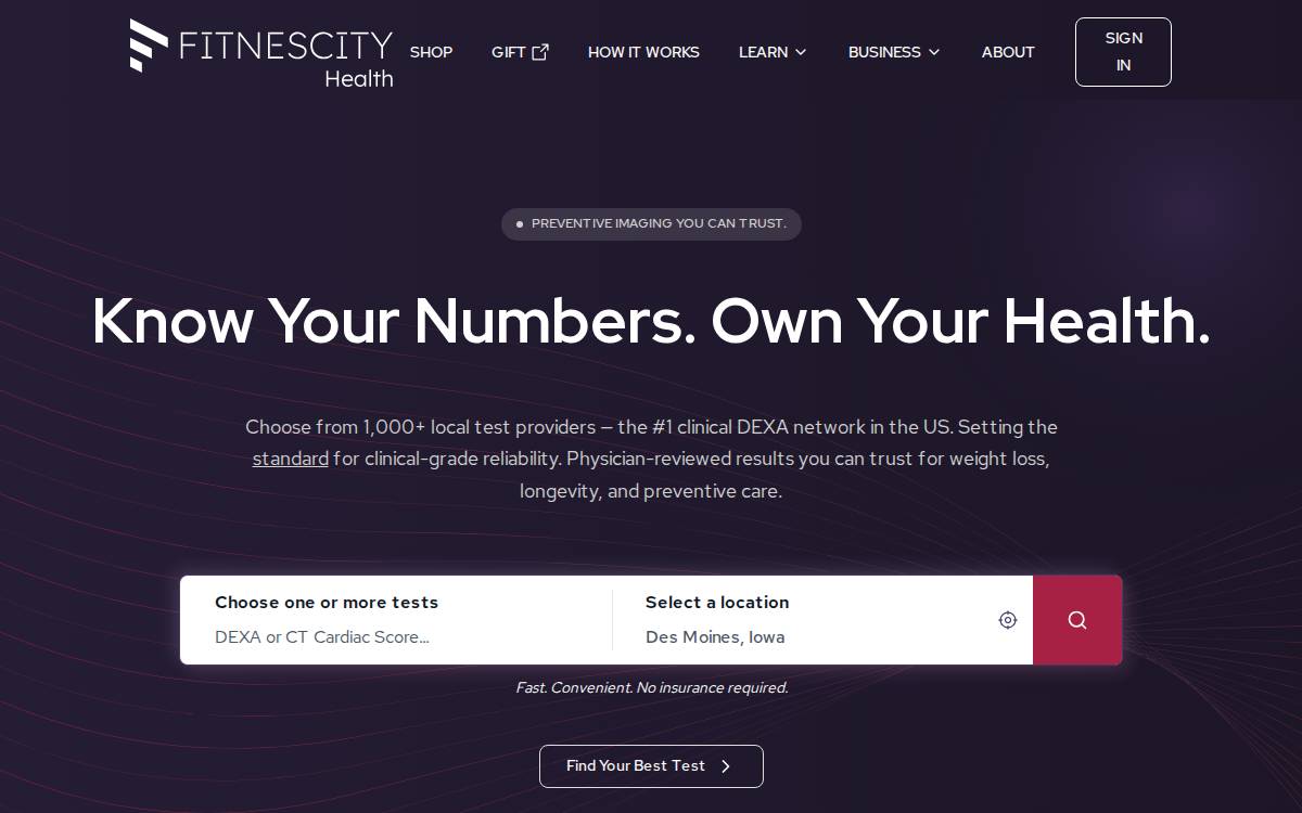 Fitnescity website preview
