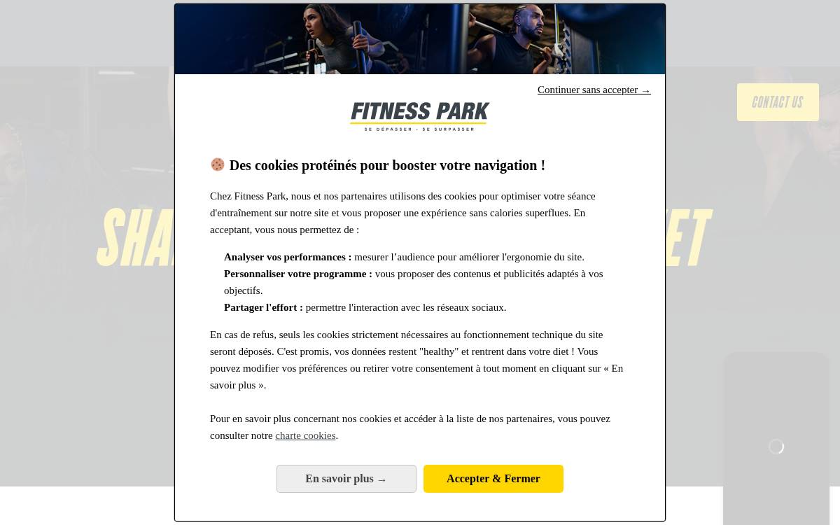 Fitness Park website preview