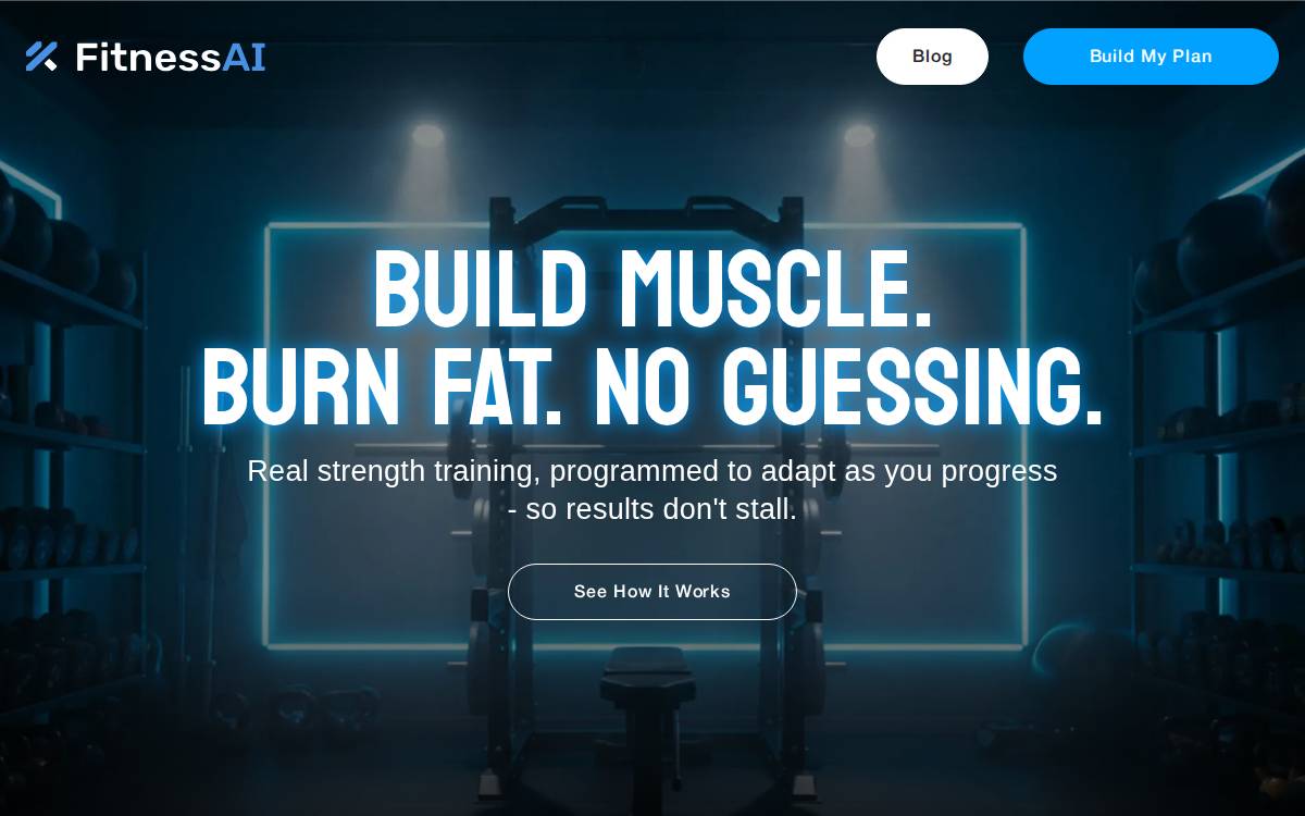 FitnessAI website preview
