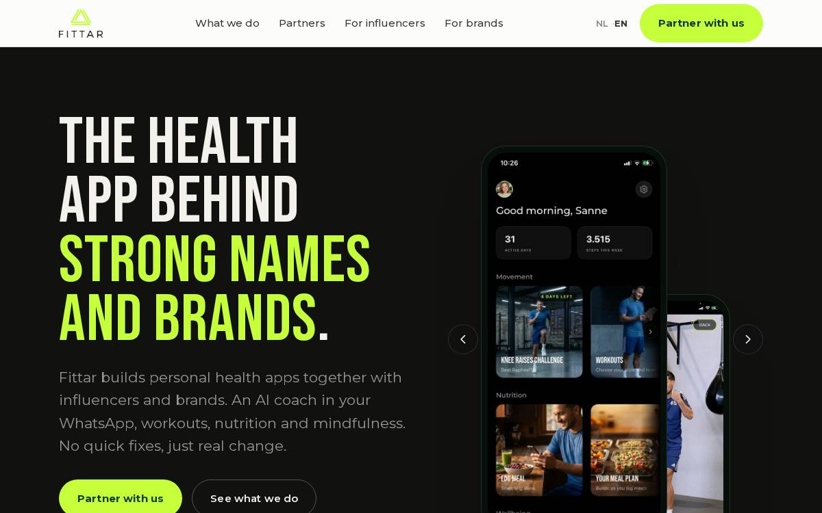 Fittar website preview