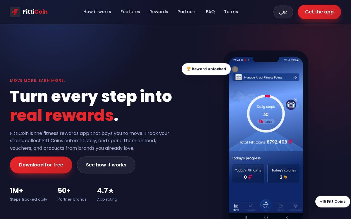 Fitticoin website preview