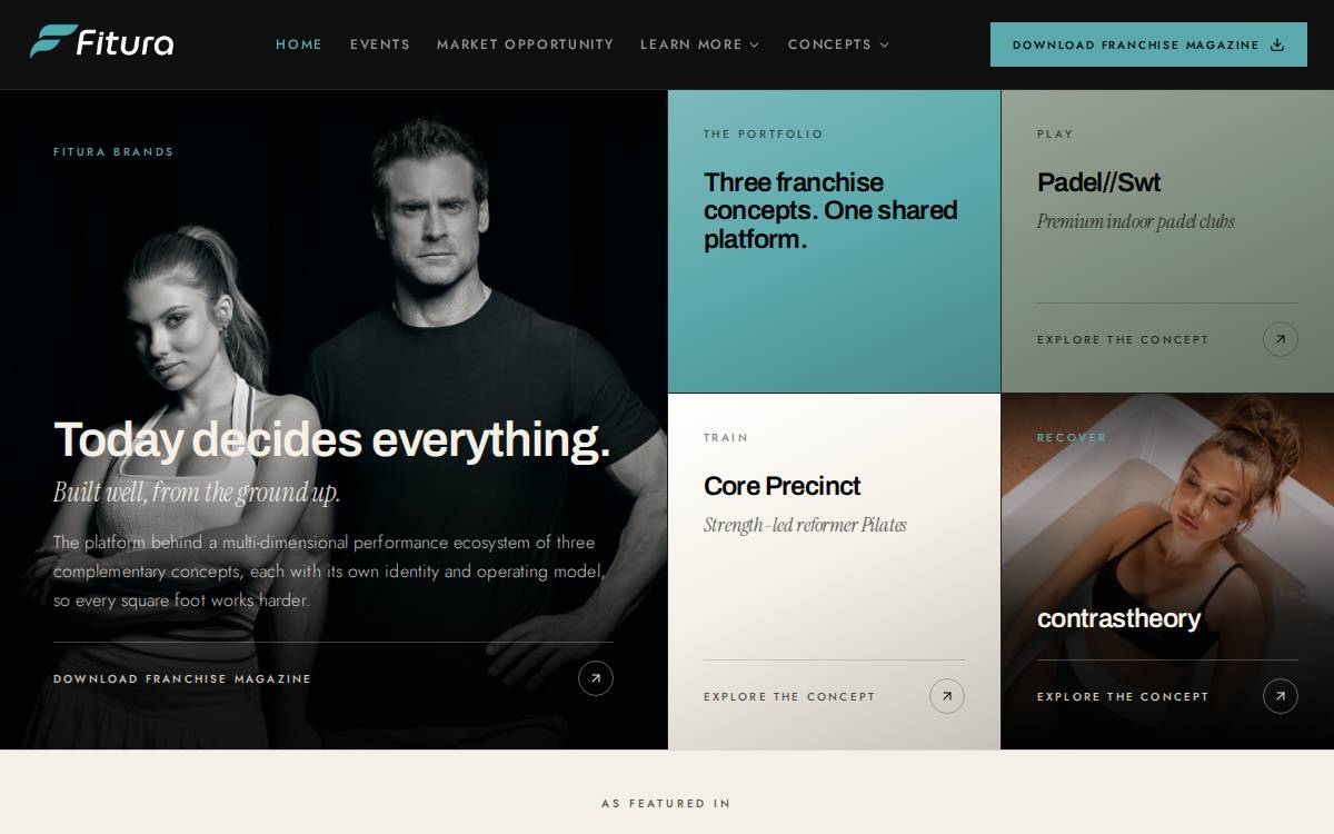 Fitura Brands website preview