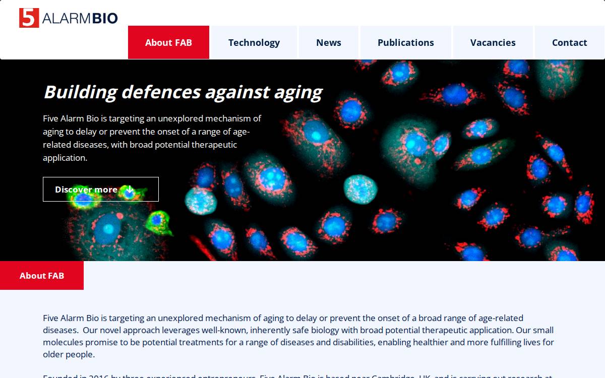 Five Alarm Bio website preview